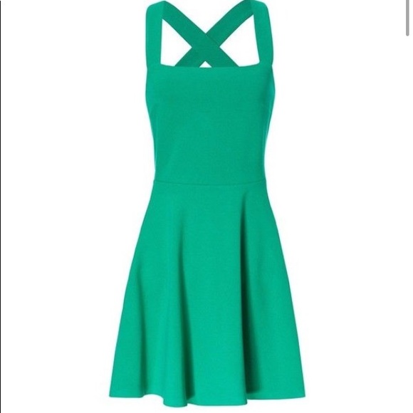 Zara Green Cross Back Summer Dress - Picture 1 of 3